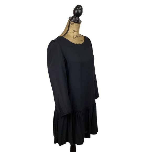 Anthropologie Meadow Rue Dress Drop Waist Minutiae Black - Picture 4 of 10